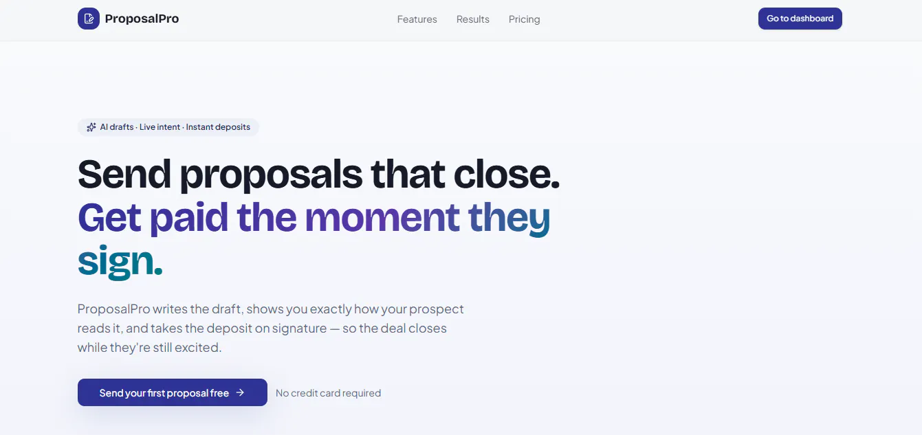 ProposalPro Send proposals that close