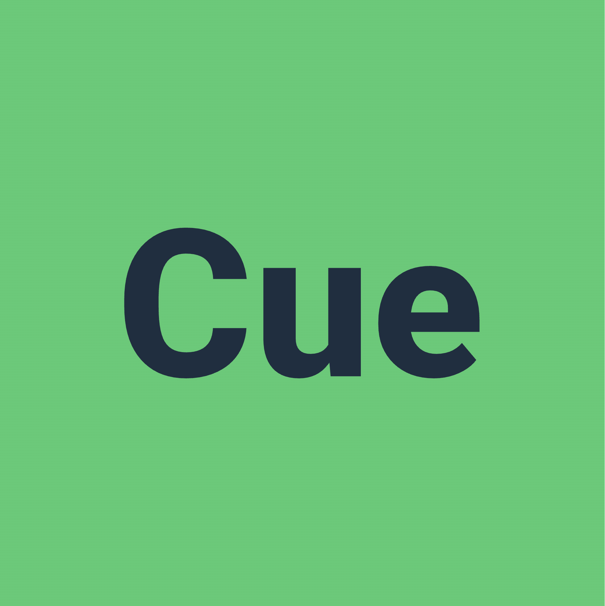 Cue - Product Hunt launch logo and brand identity