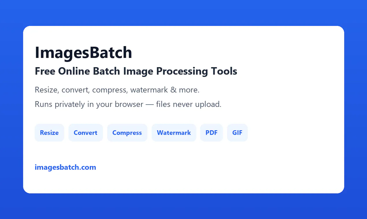 Free Online Batch Image Processing Tools gallery image