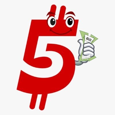 5 dólar billete de billete