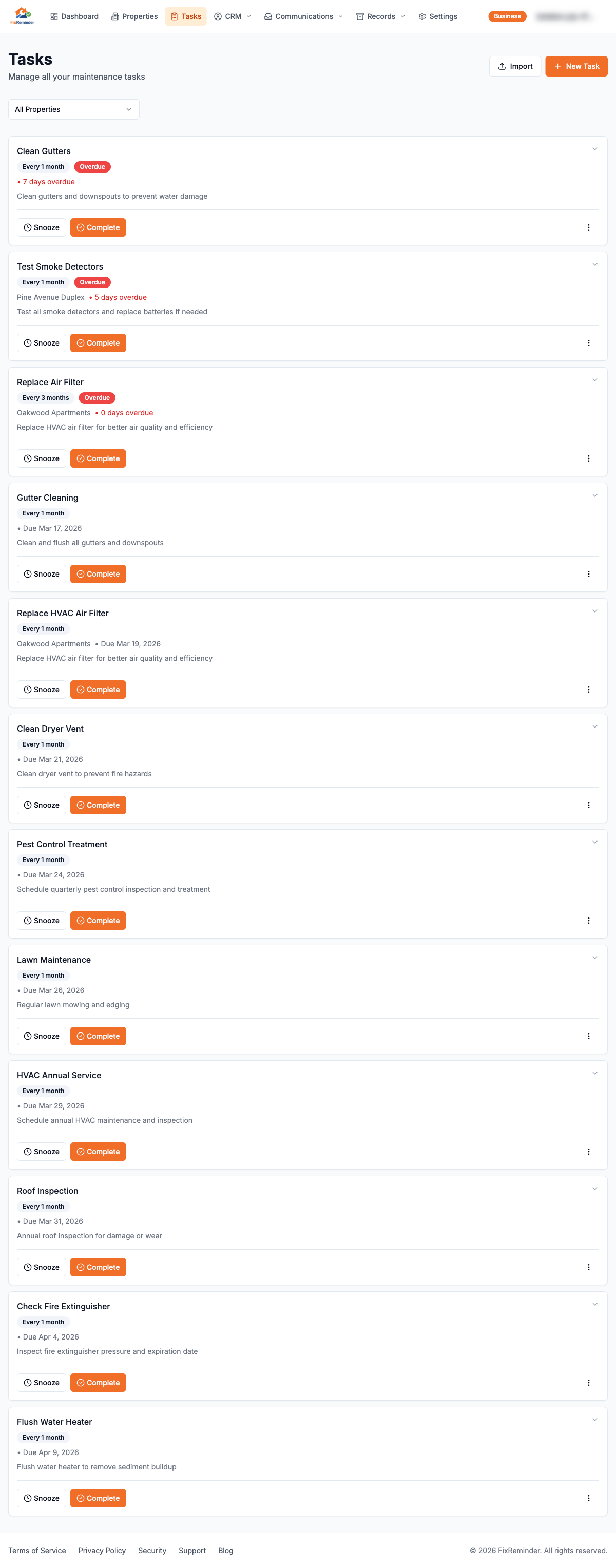 FixReminder - Screenshot 2 showing product features and functionality