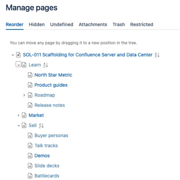 Poll option Page tree view image