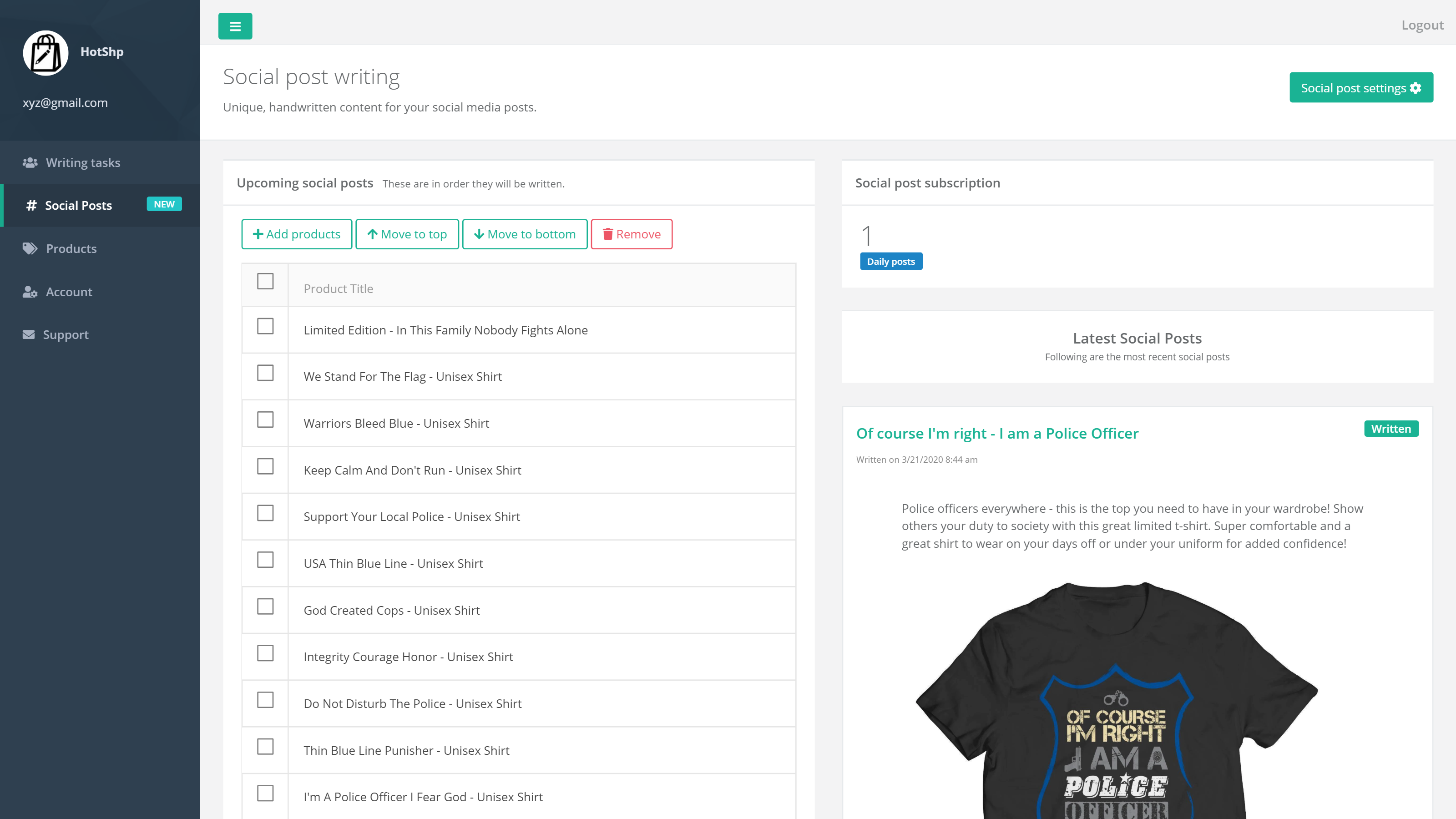E-commerce Social Writing as a Service gallery image