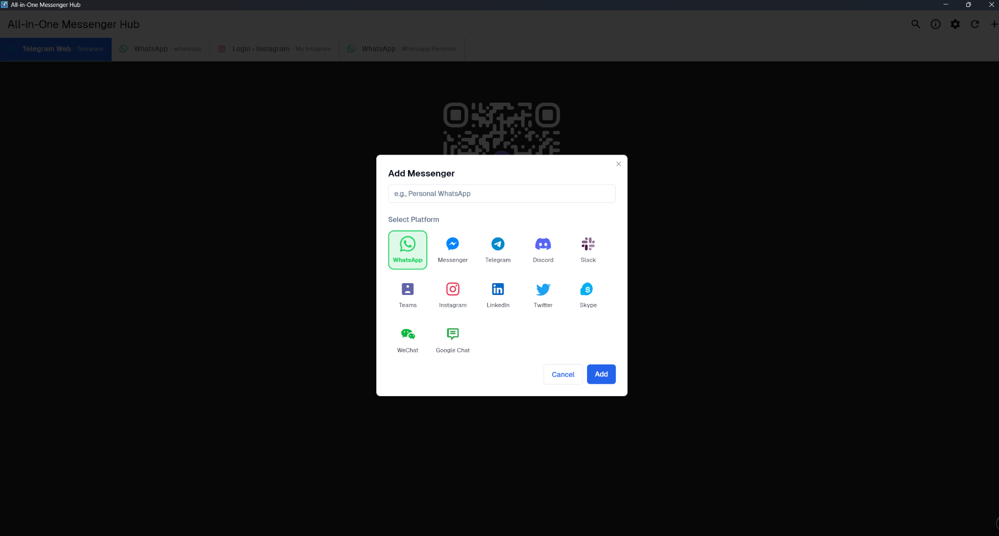 Mídia 1 de Central de mensagens tudo-em-um - Todos os seus mensageiros em um só lugar — WhatsApp, Telegram...