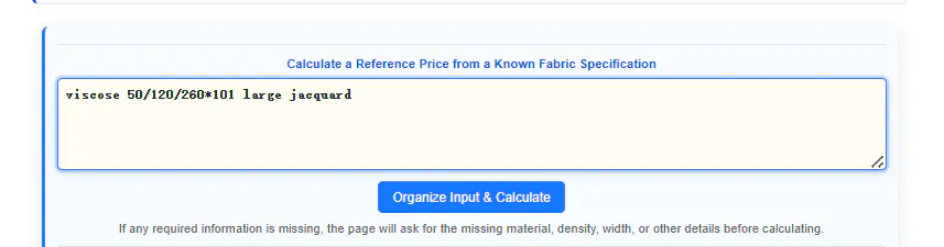 Woven Jacquard Price Calculator gallery image