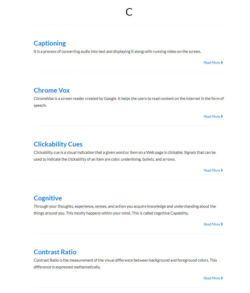 Web Accessibility Glossary  gallery image