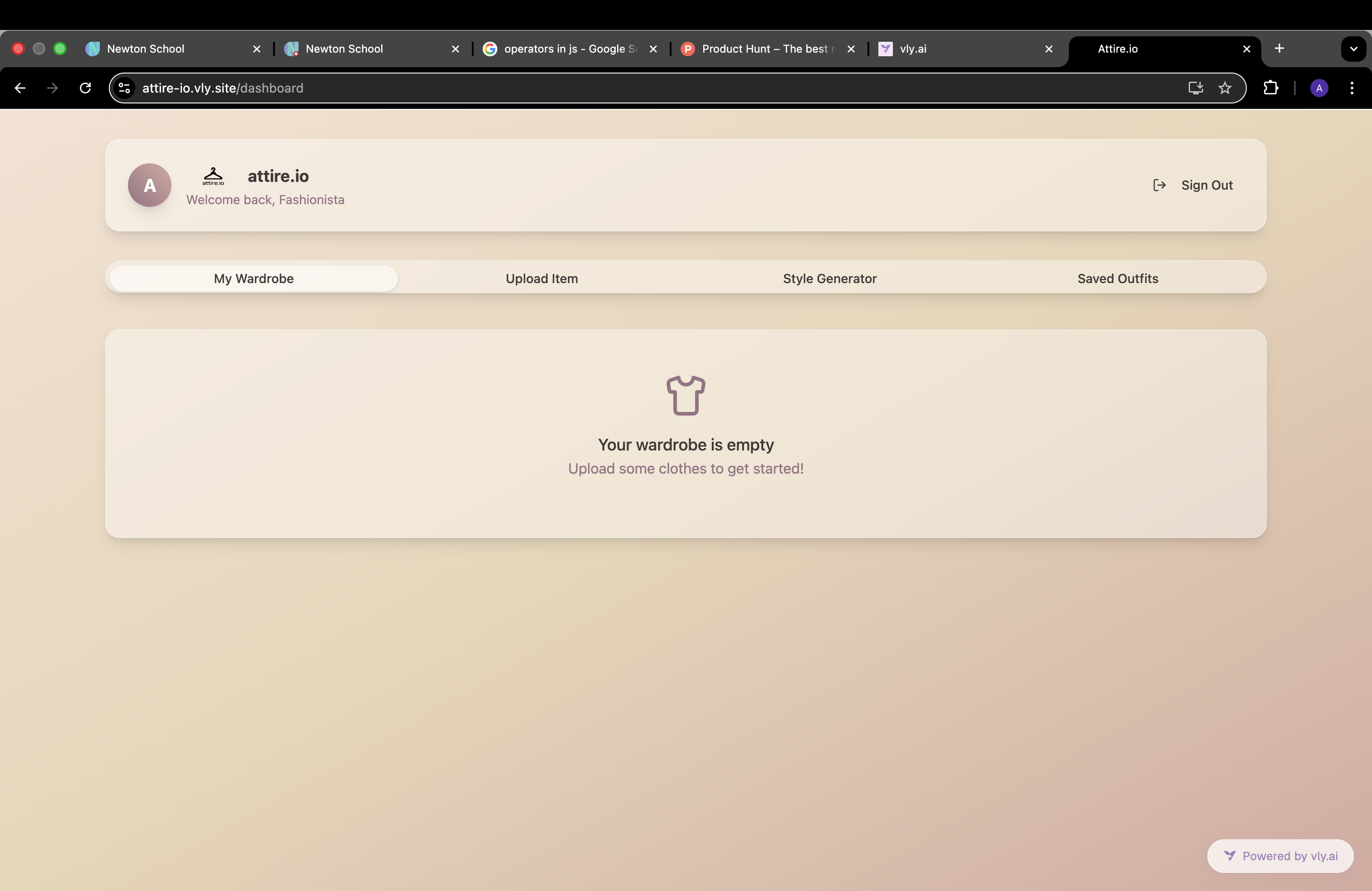 Attire.io - Screenshot 2 showing product features and functionality