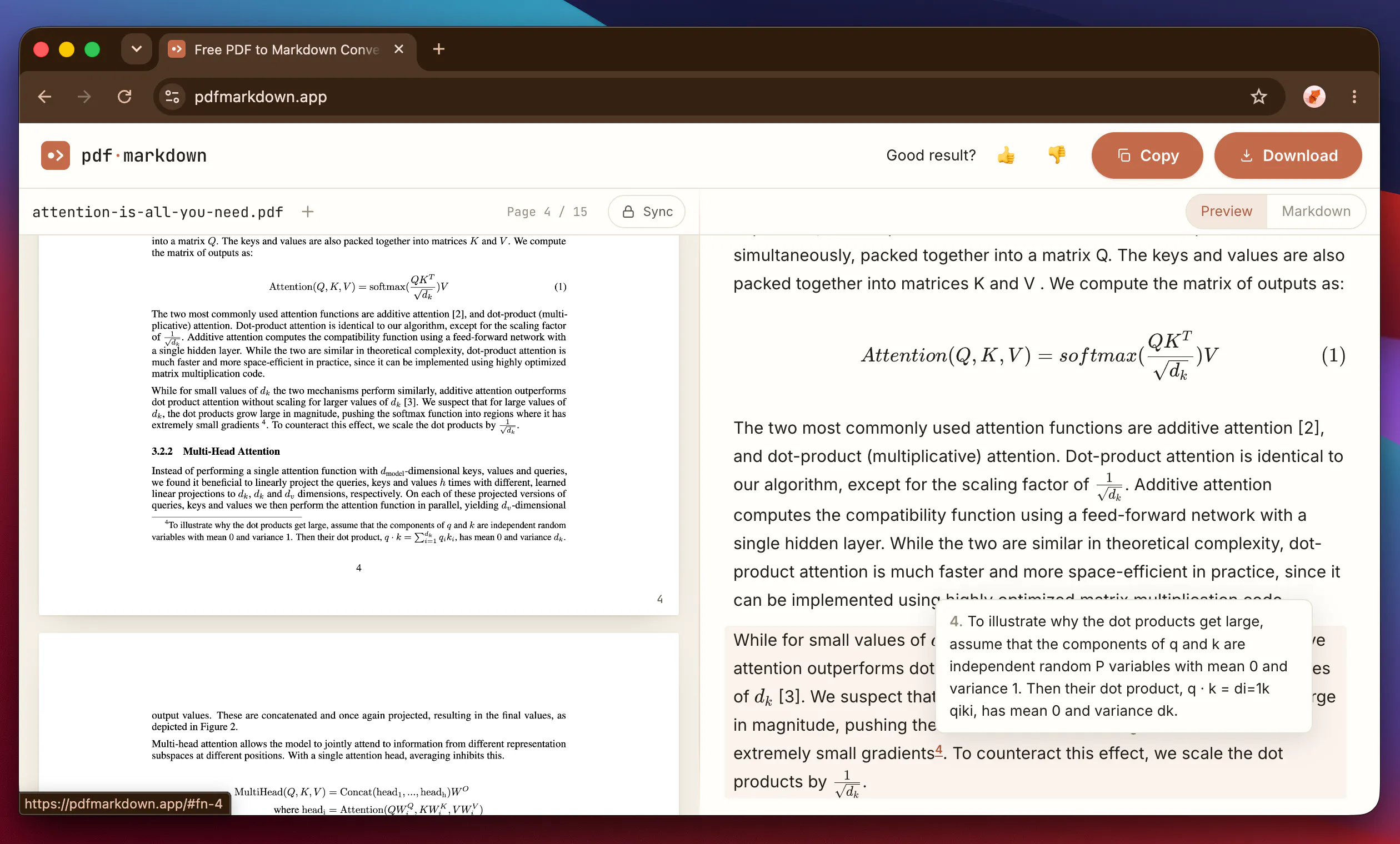 pdfmarkdown.app gallery image