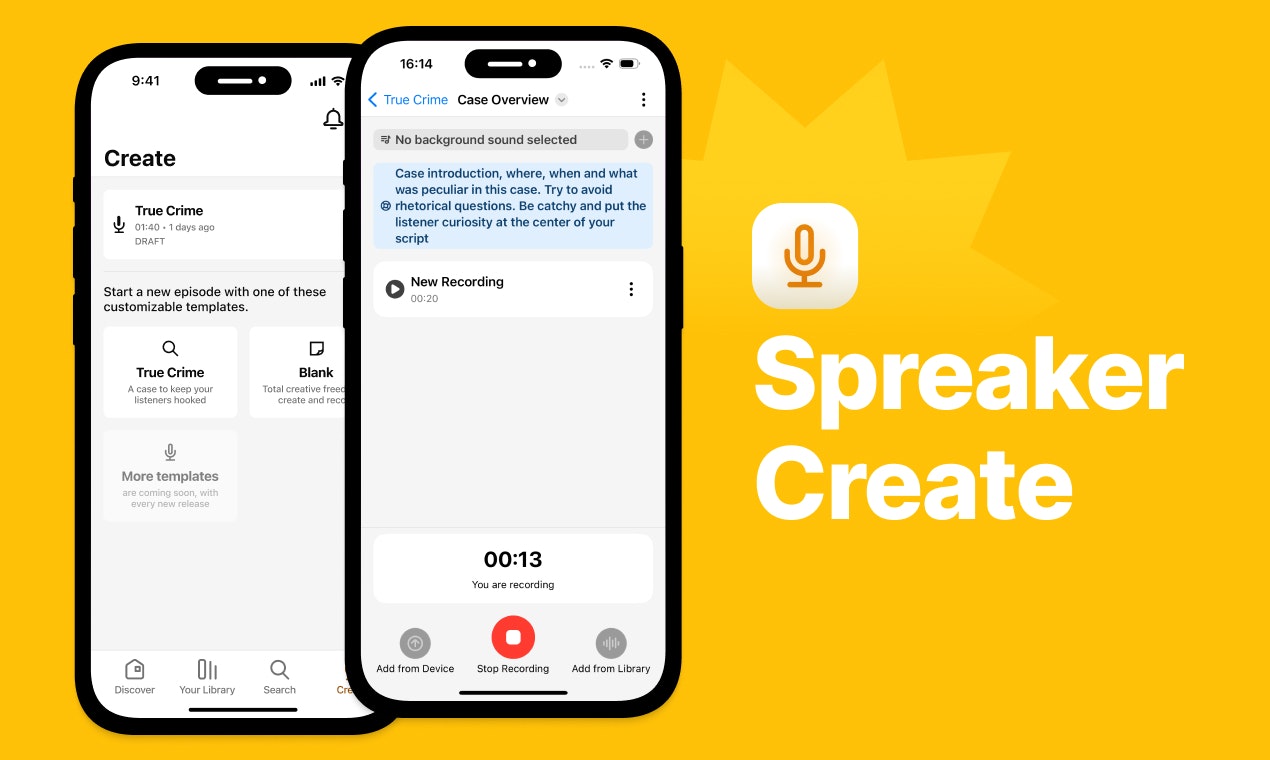 startuptile Spreaker Create-Podcast creation made simple