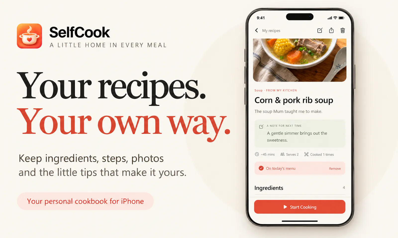 SelfCook screenshot 1