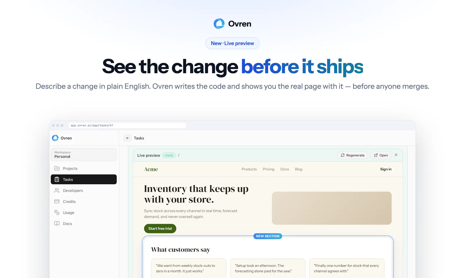 Ovren Live Preview screenshot 2