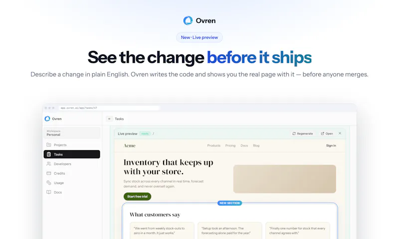 Ovren Live Preview screenshot 2