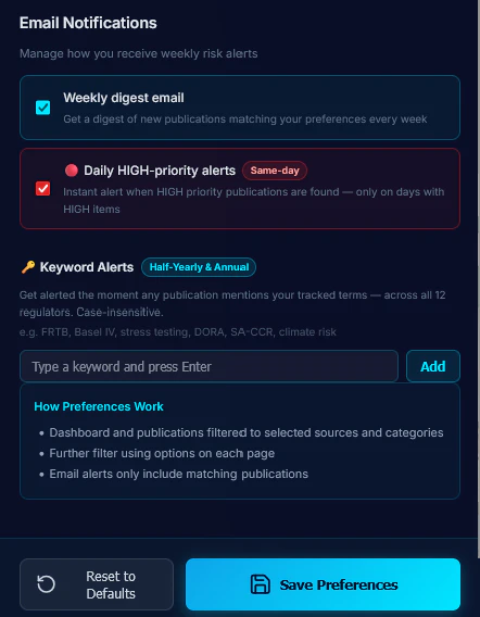 Regulatory Intelligence Terminal screenshot 5