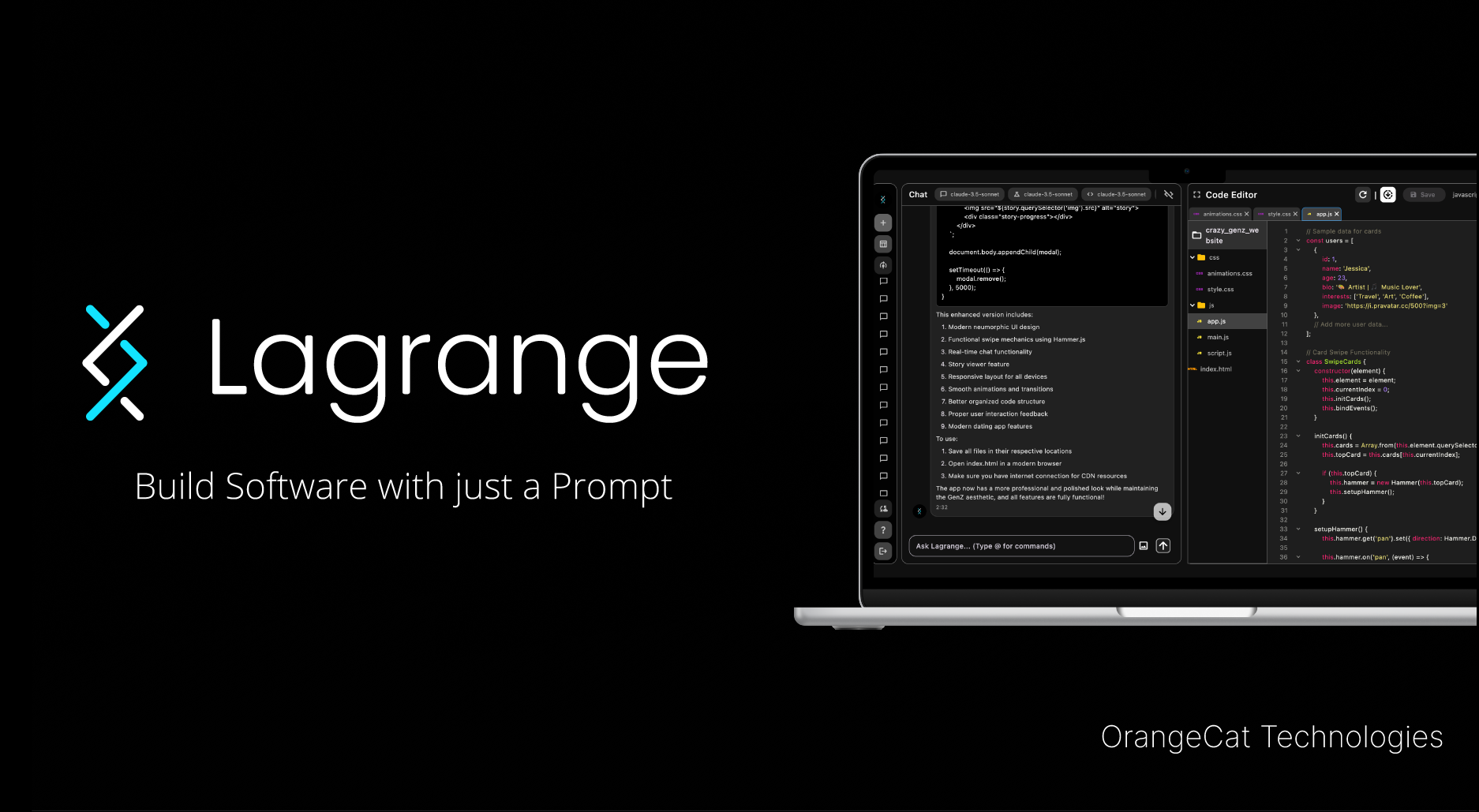 startuptile Lagrange by OrangeCat-Democratizing development for everyone