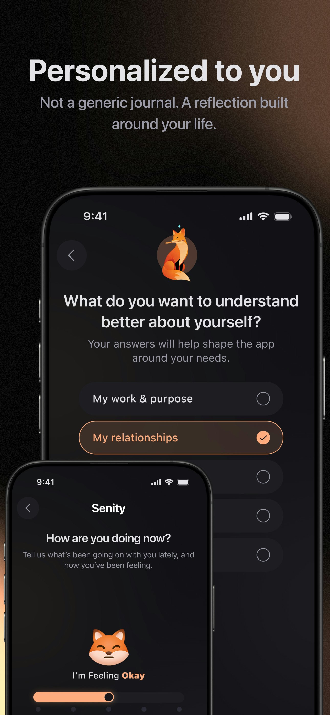 Senity - Main product screenshot demonstrating key features and user interface