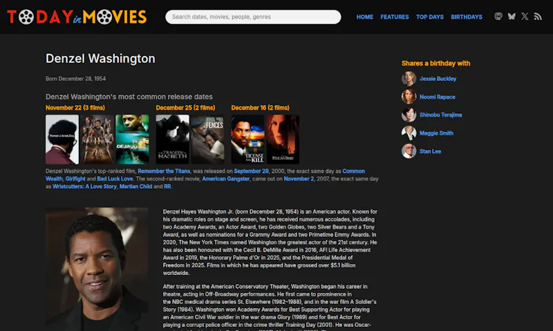 Today in Movies screenshot 9