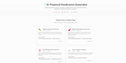 AI Headcanon Generator gallery image