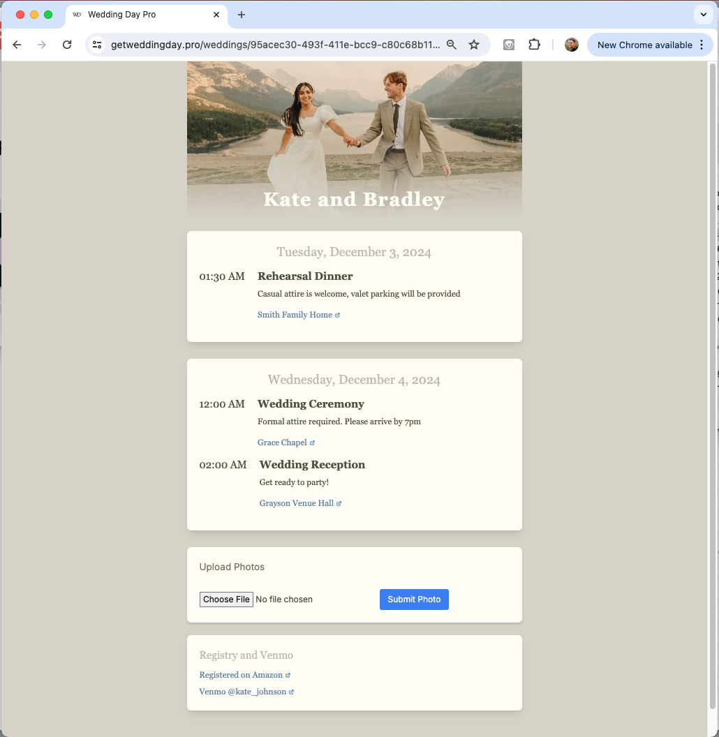 Mídia 4 de Dia do casamento Pro