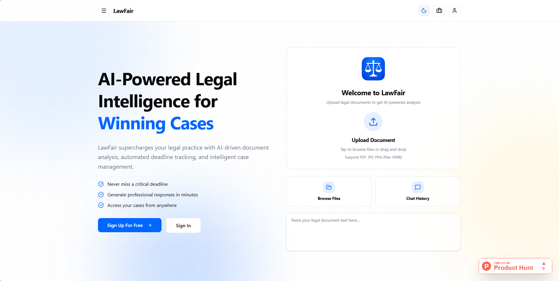LawFair - Screenshot 2 showing product features and functionality