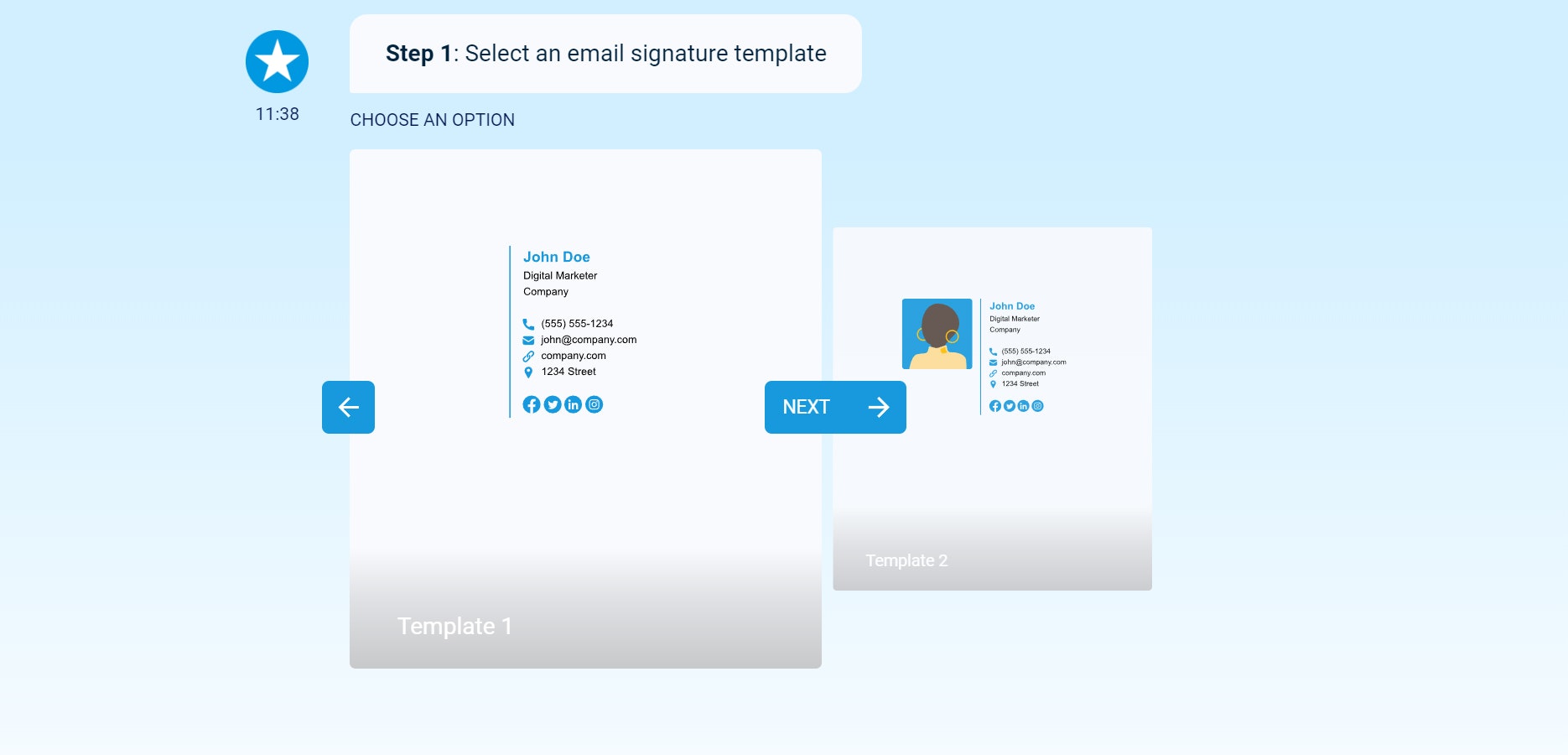 Free Email Signature Template Generator gallery image