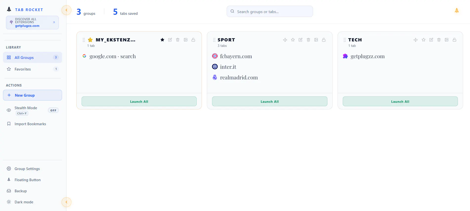 TabRocket のプロダクトバナー