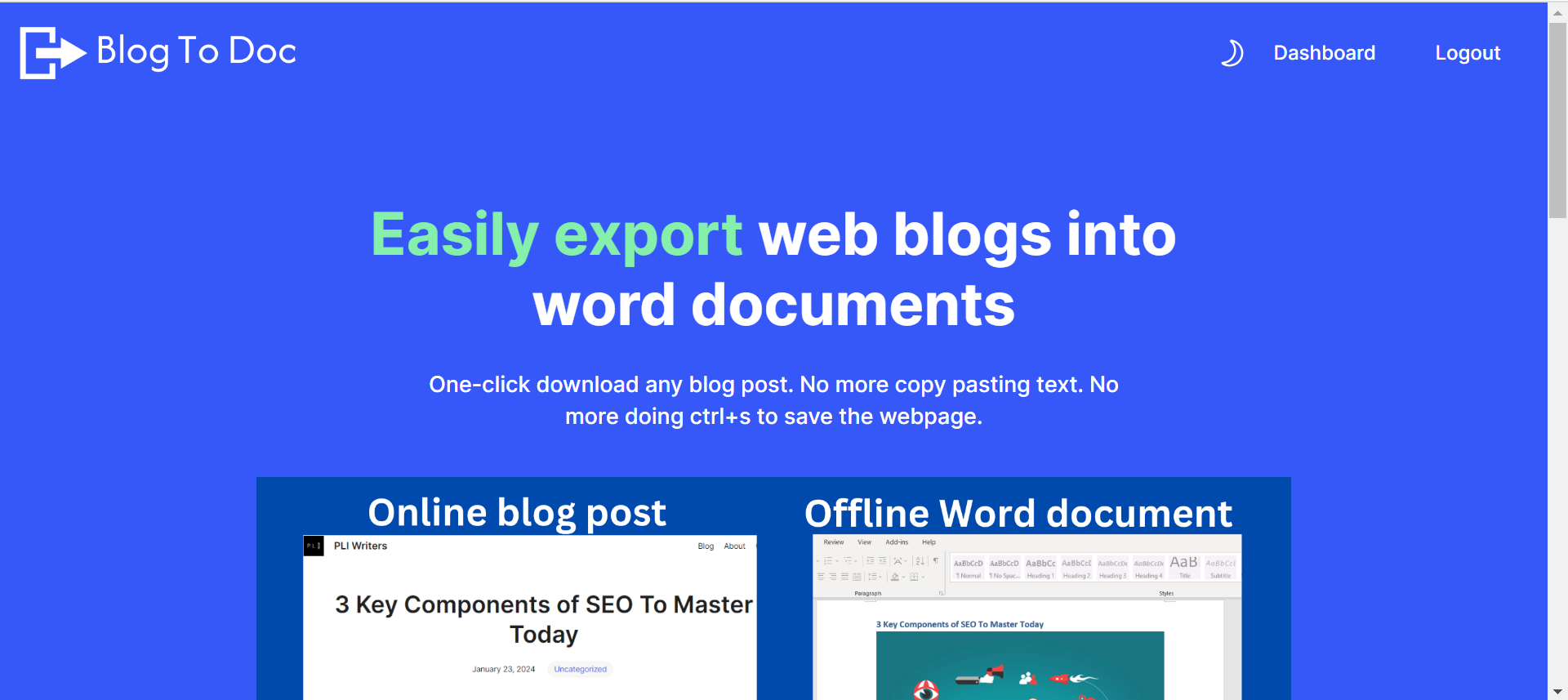 Media Blog cho Doc - Dễ dàng xuất blog web vào tài liệu từ 2