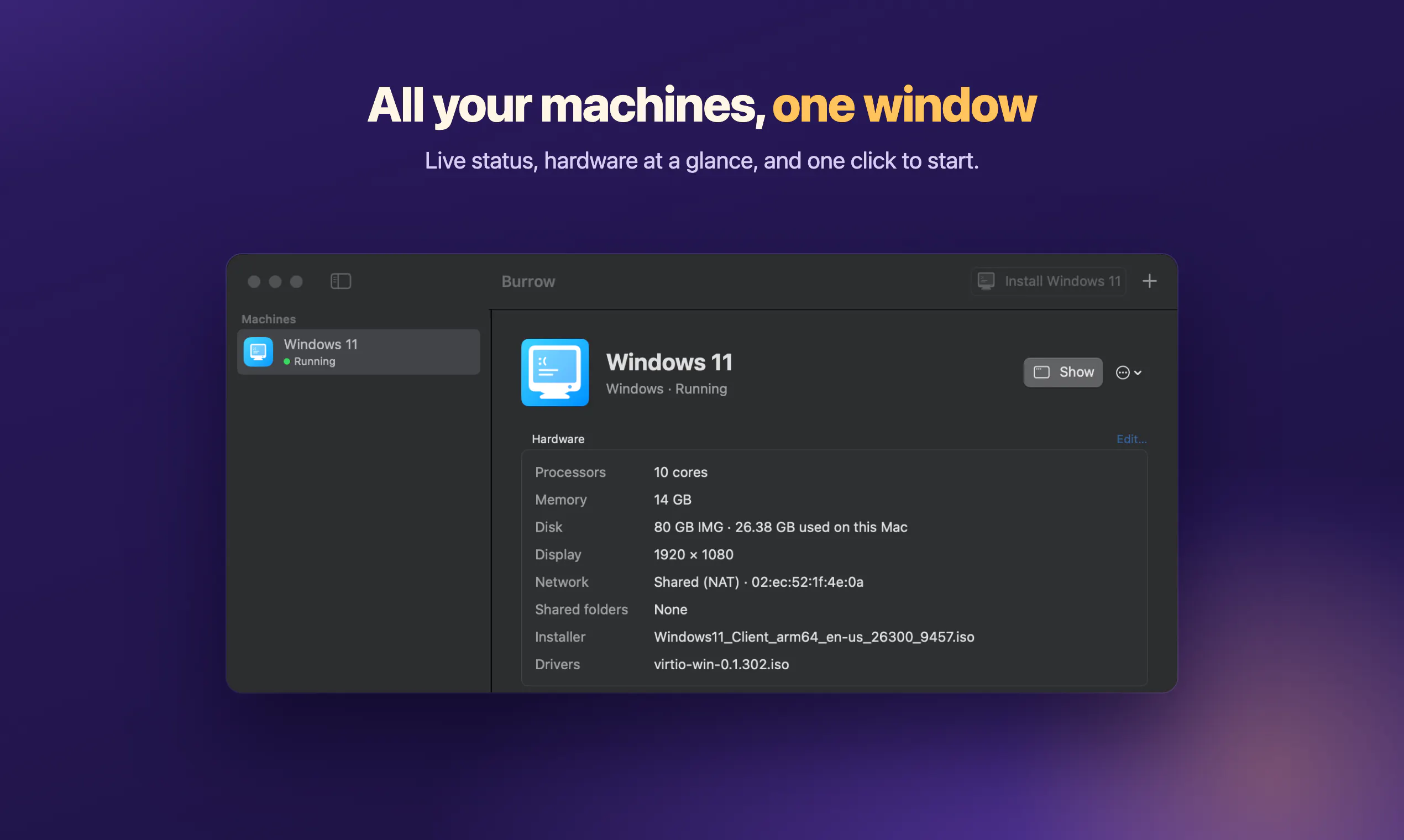 Burrow MacOS gallery image