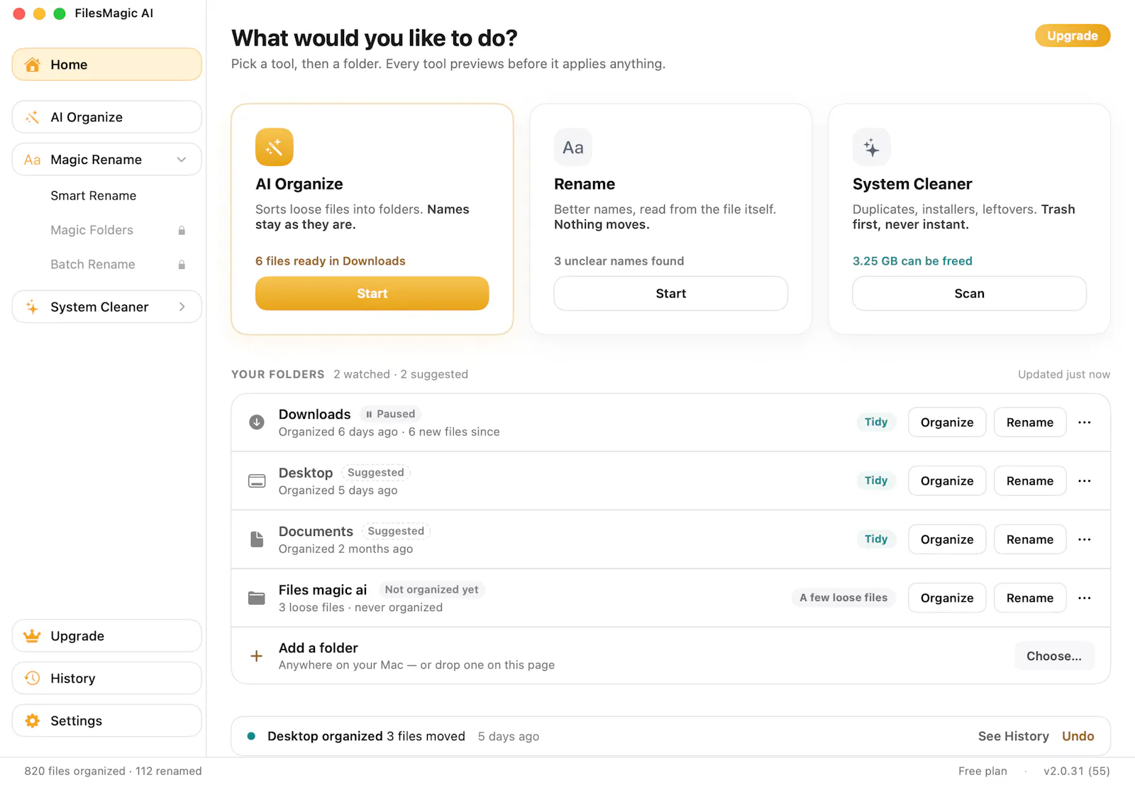 Files Magic AI File Rename & Organizer screenshot 1