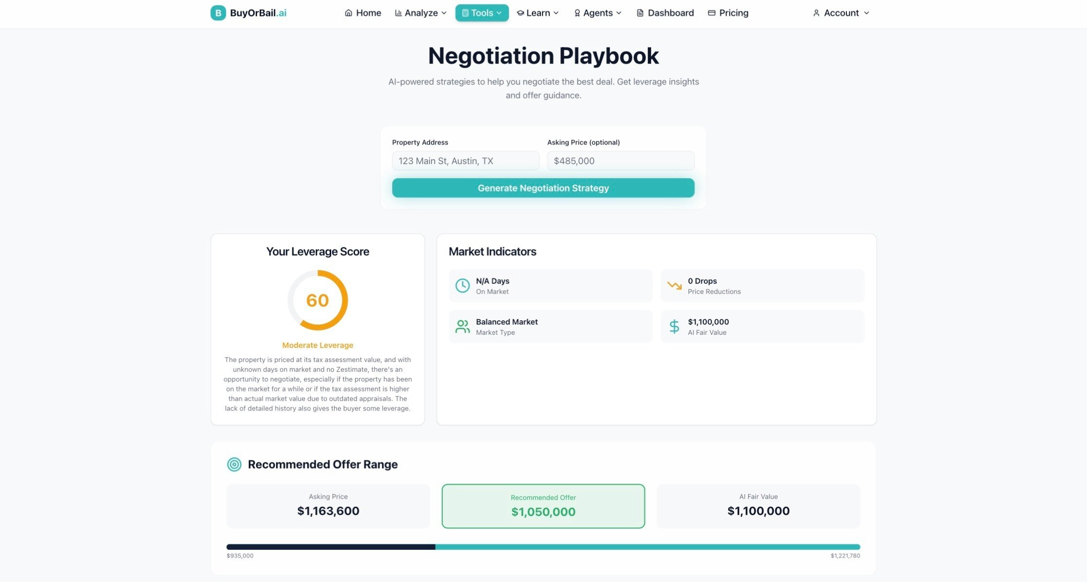 BuyOrBail.ai - Screenshot 3 showing product features and functionality