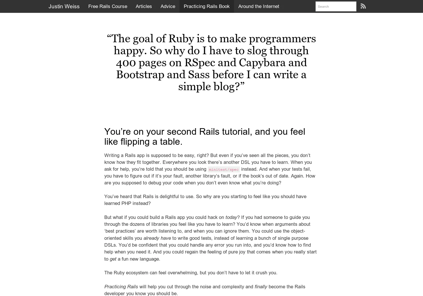 Practicing Rails