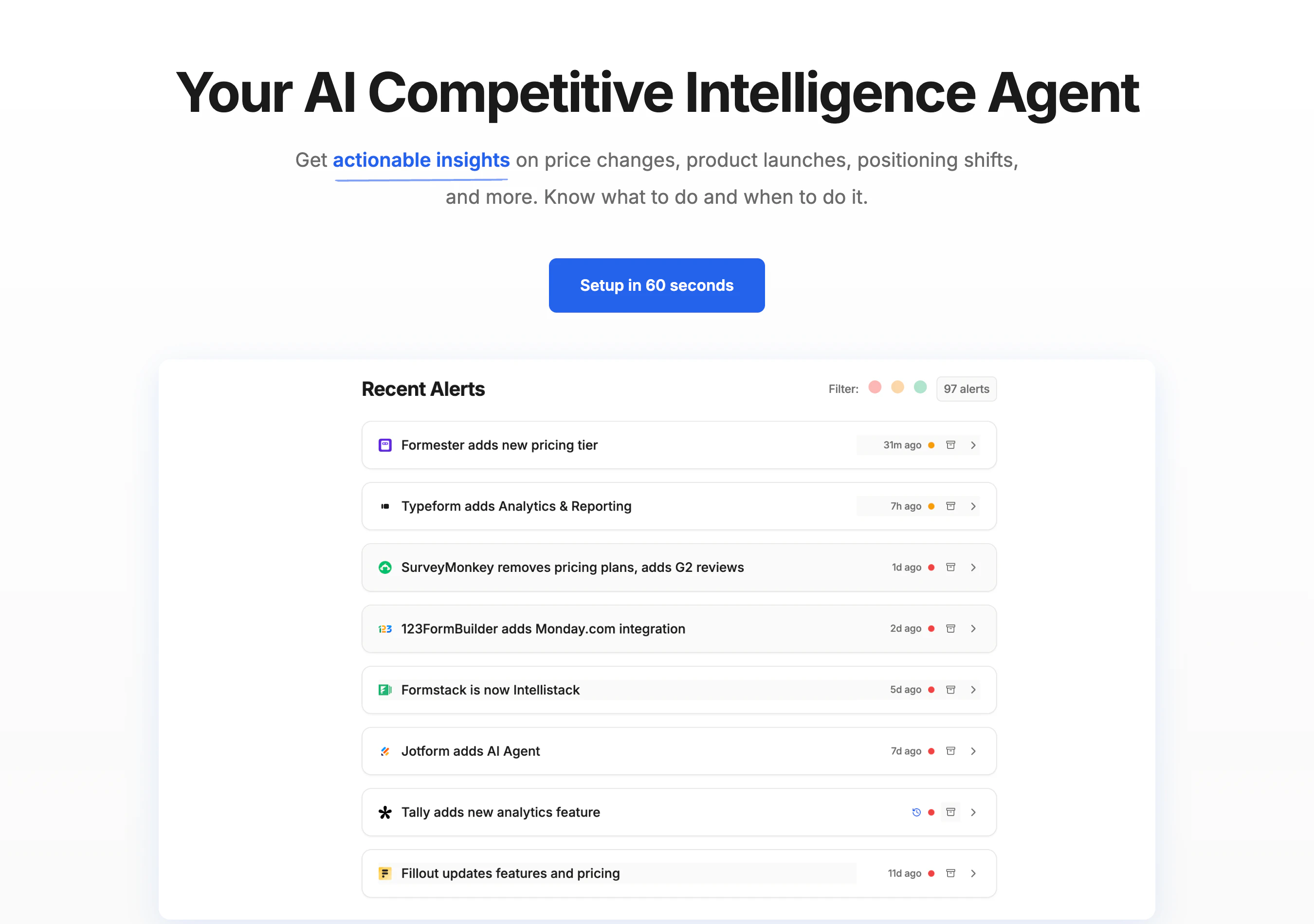 startuptile HeadsUp-The first AI competitor monitoring agent