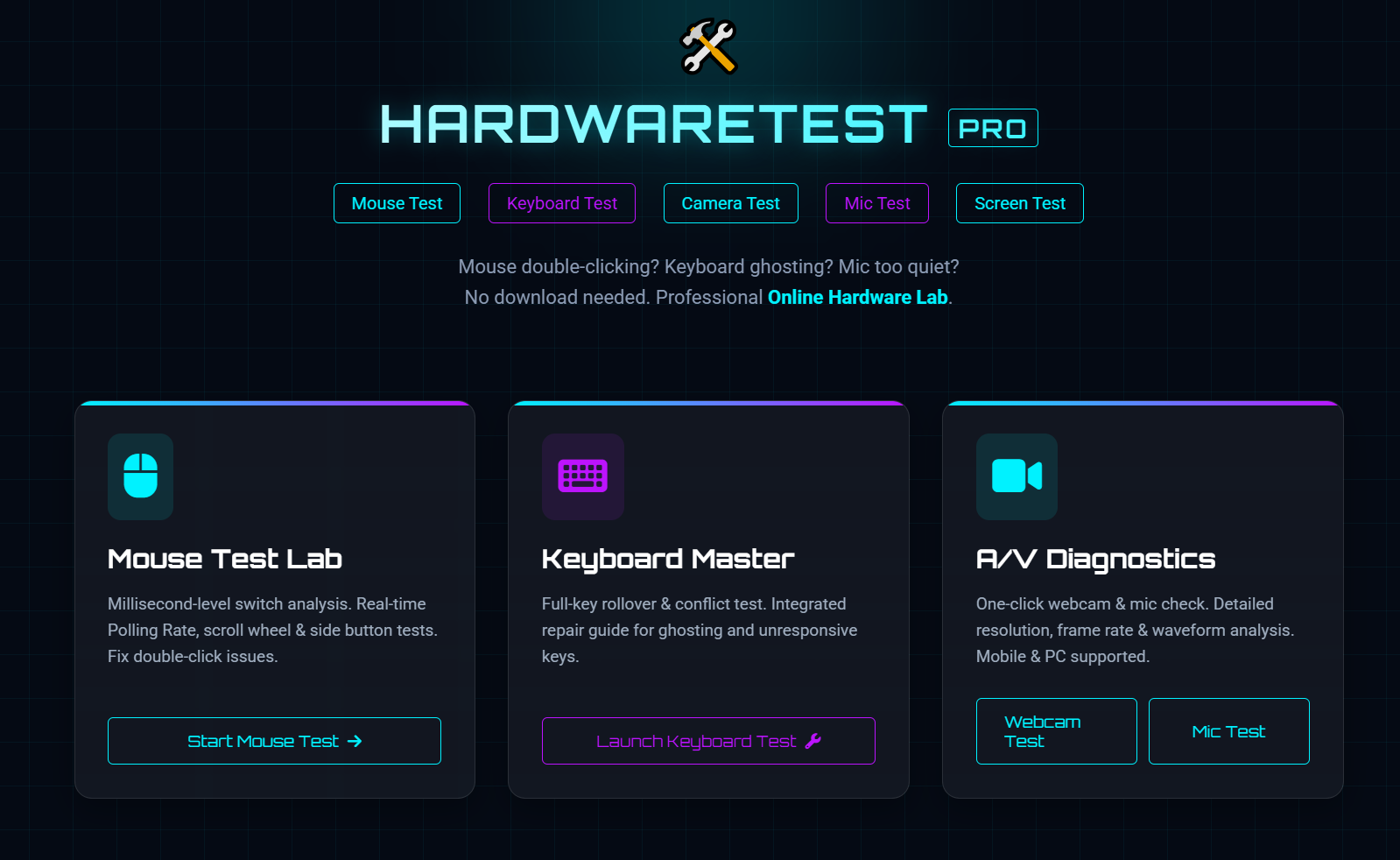 Online hardwaretest