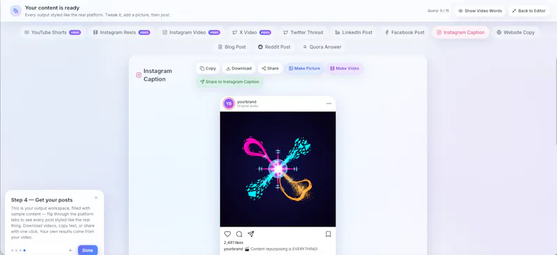 Repurpose AI 3.0 screenshot 3