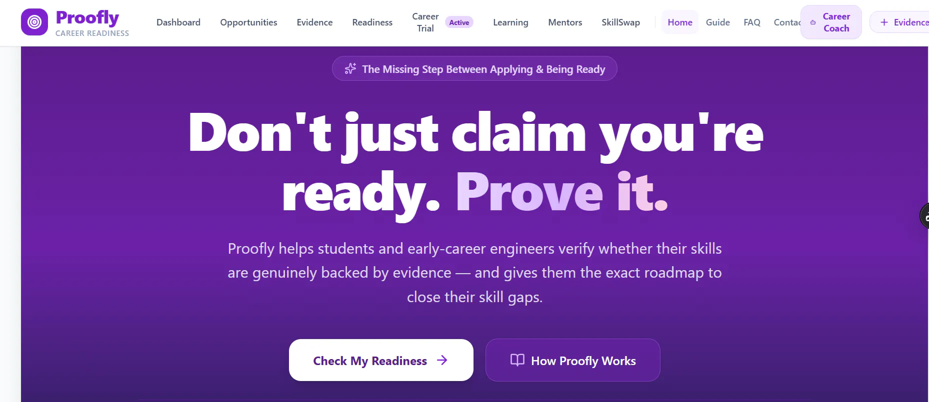Proofly: AI Career Readiness Platform