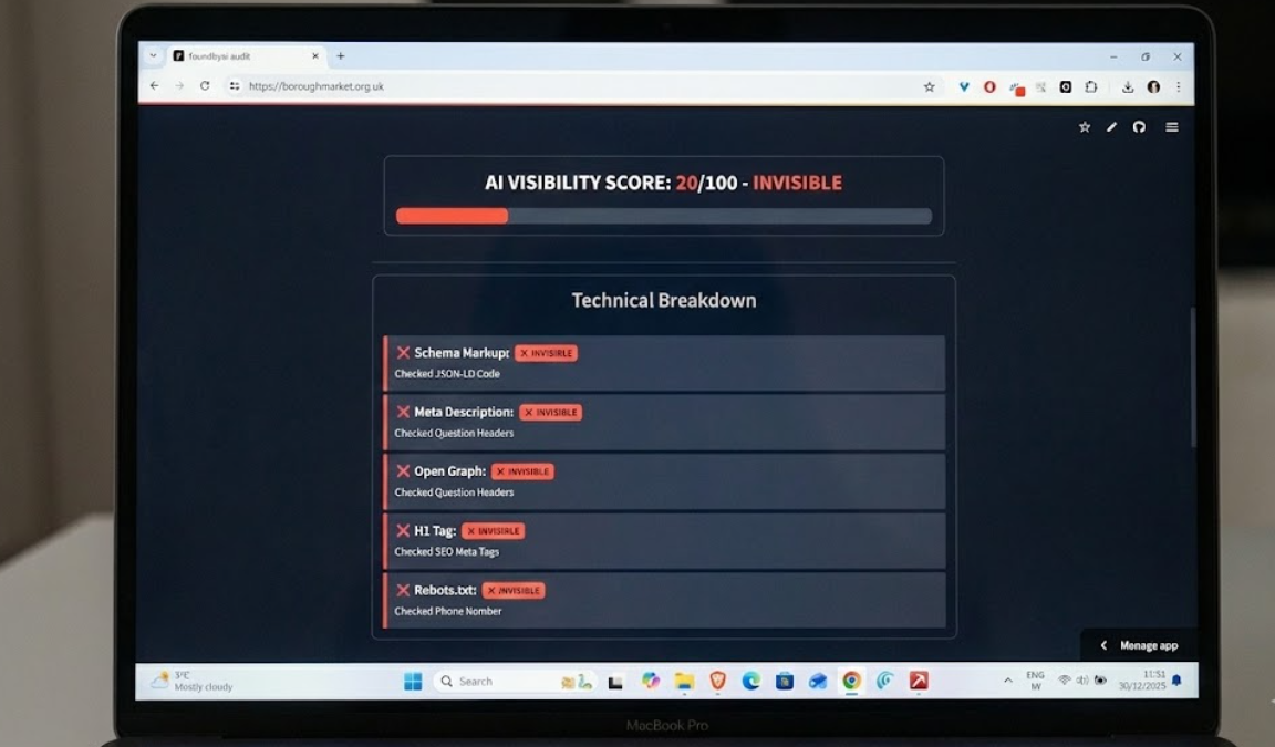 Found By AI - Screenshot 2 showing product features and functionality