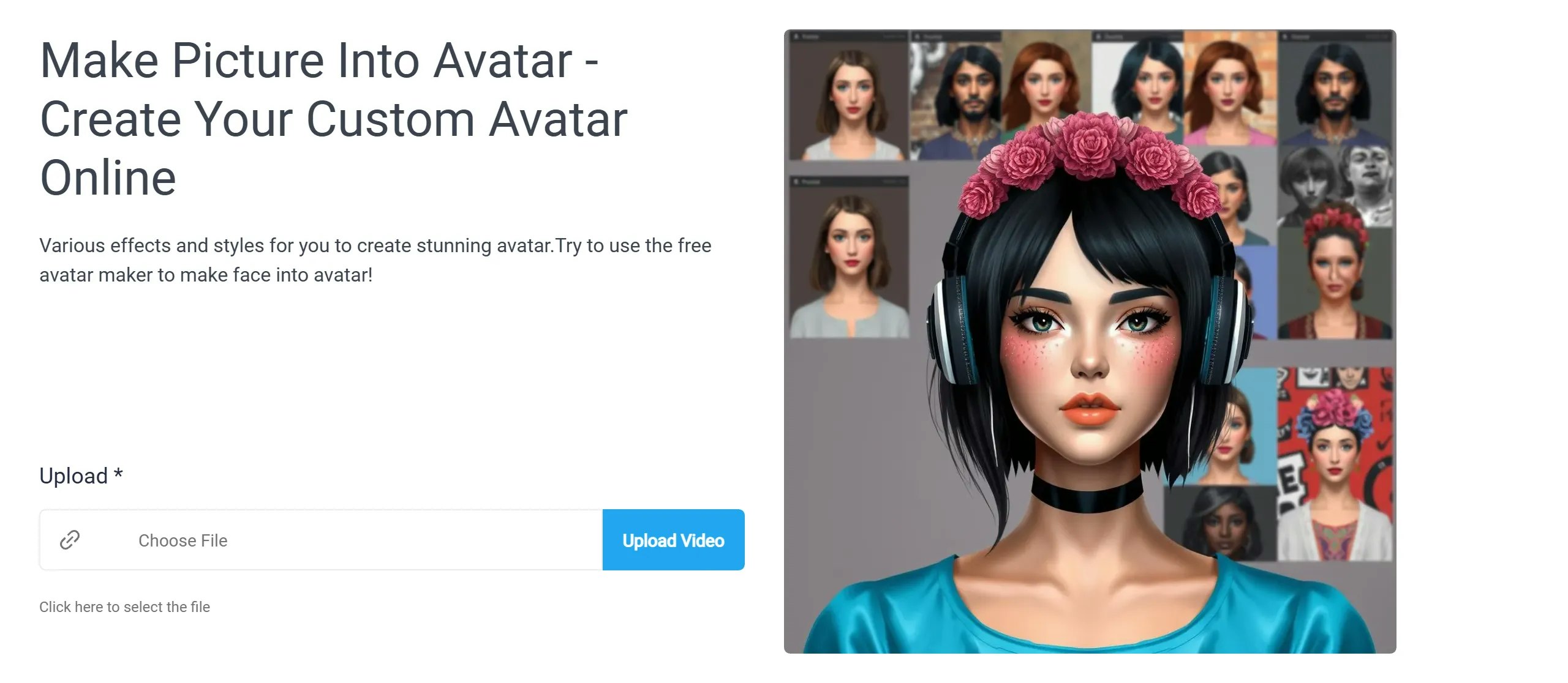Mídia 1 de Fabricante de avatar ai - crie avatares com ai