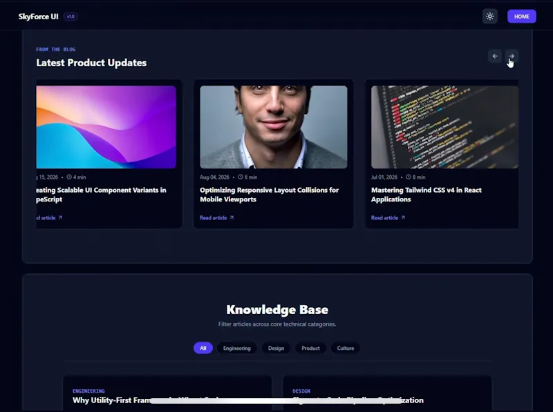 SkyForce UI screenshot 3