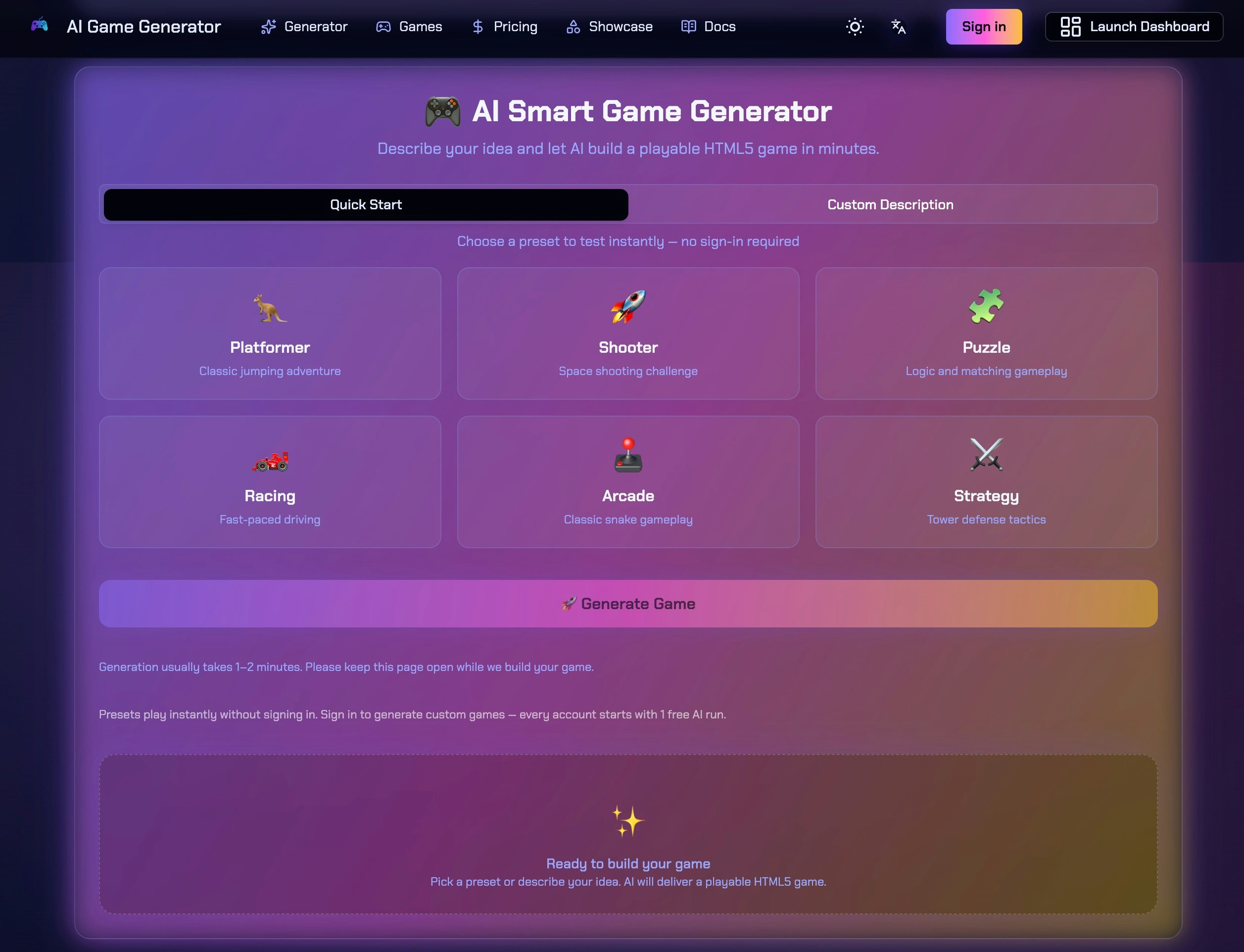Ai Game Generator gallery image