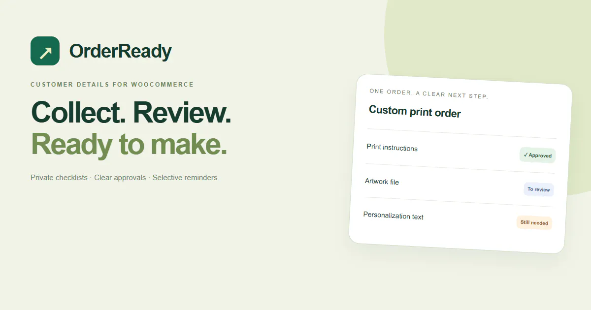 OrderReady for WooCommerce gallery image