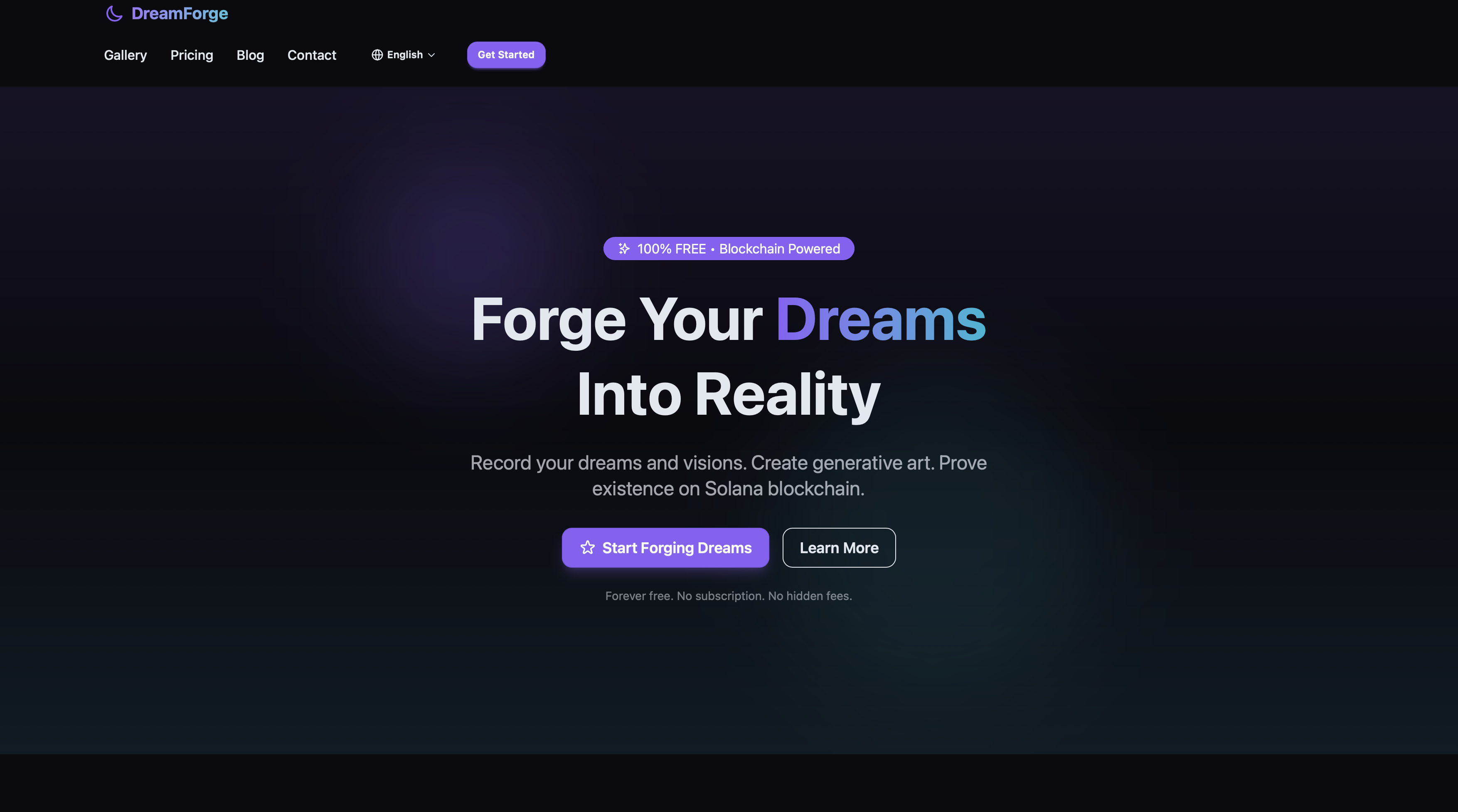 DreamForge - Screenshot 2 showing product features and functionality