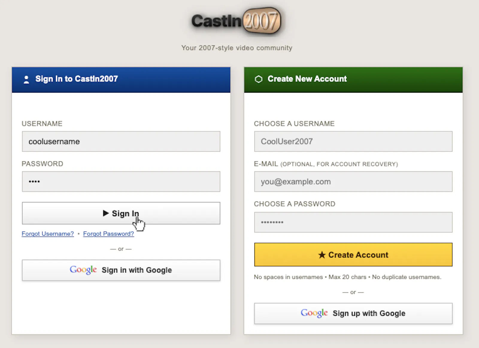 CastIn2007 screenshot 3