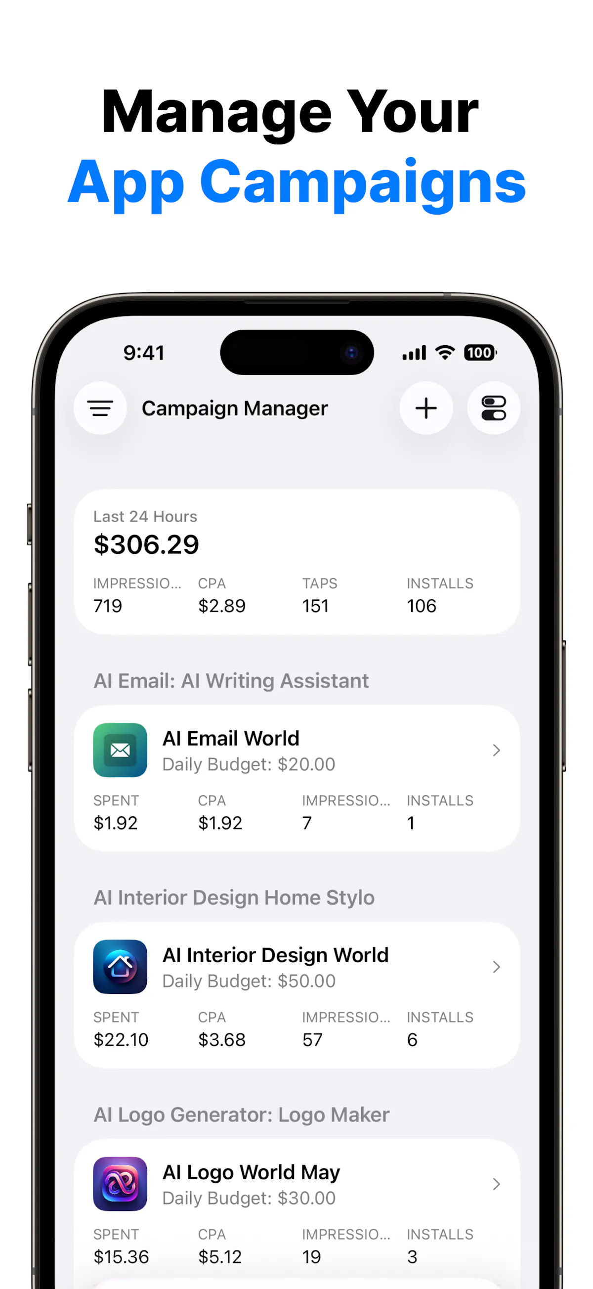 Campaign Manager for Apple Ads