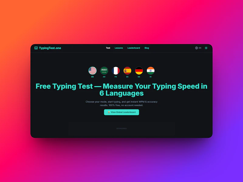 TypingTest.one screenshot 1