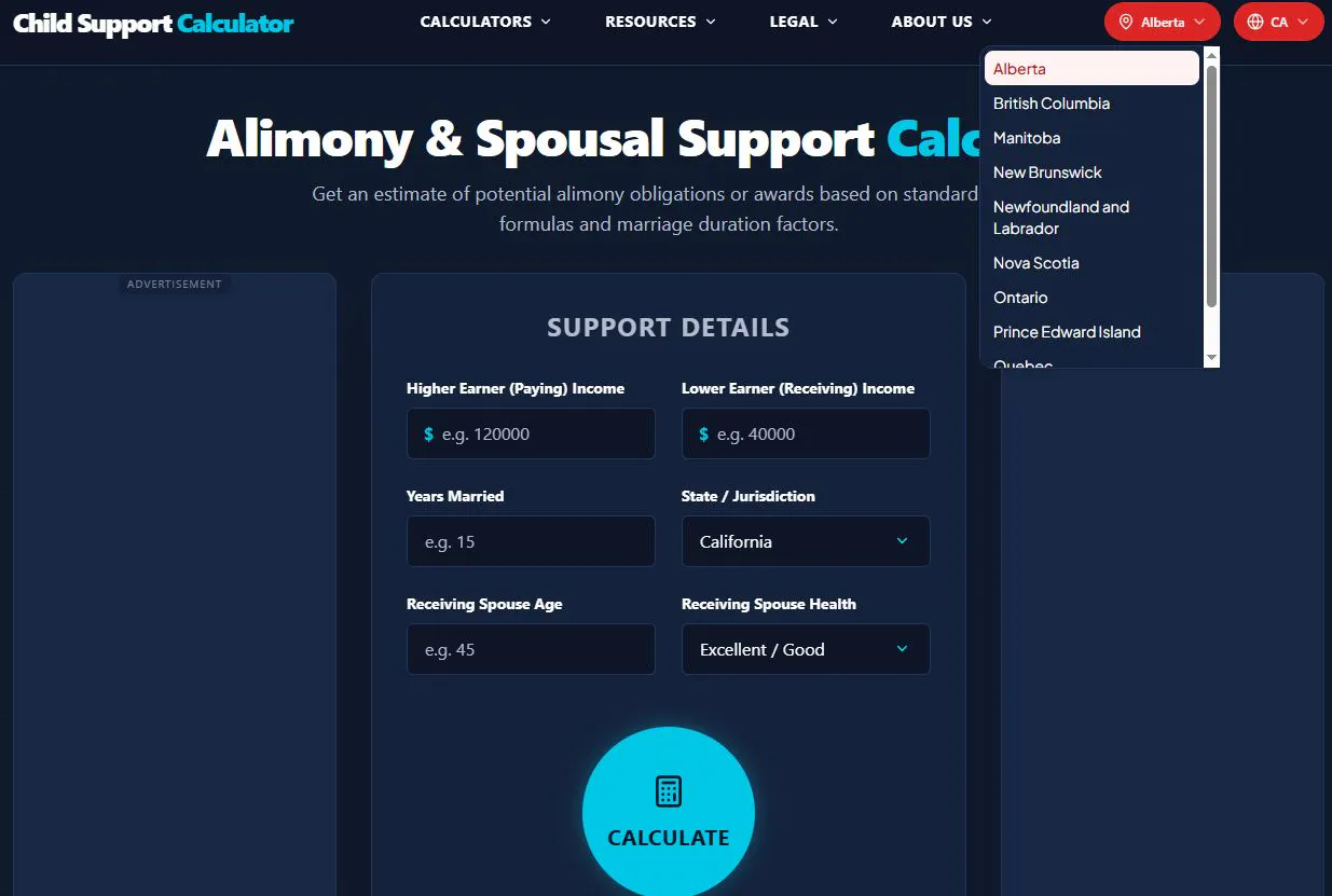Family Law Calculator Suite gallery image
