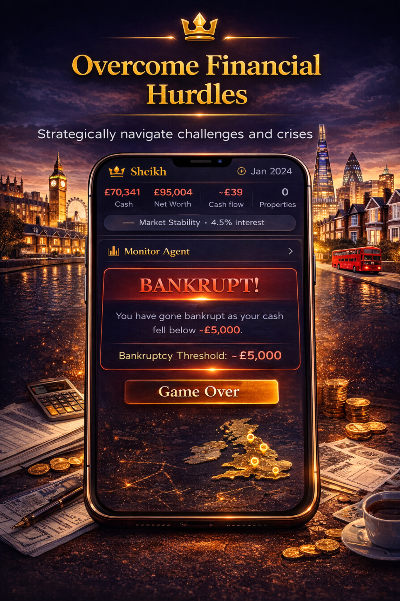 UK Property Tycoon - Screenshot 5 showing product features and functionality