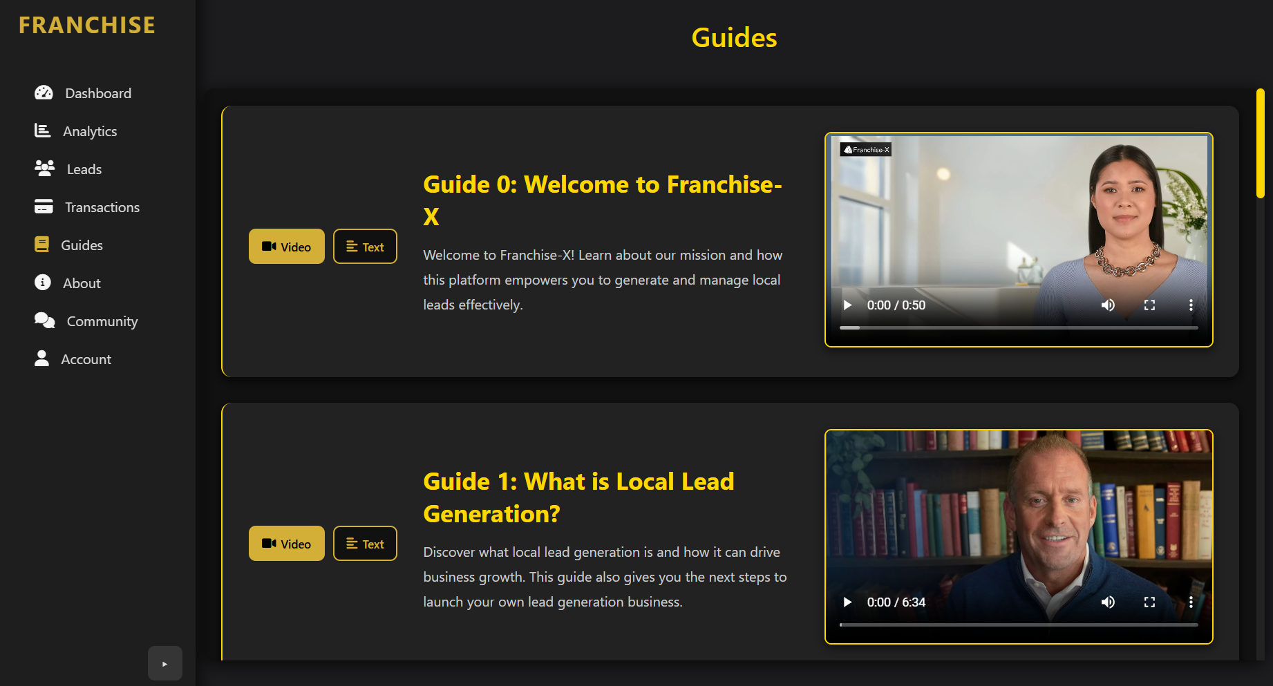 Franchise-X - Screenshot 4 showing product features and functionality