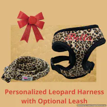 Leopard Print Dog Harness gallery image