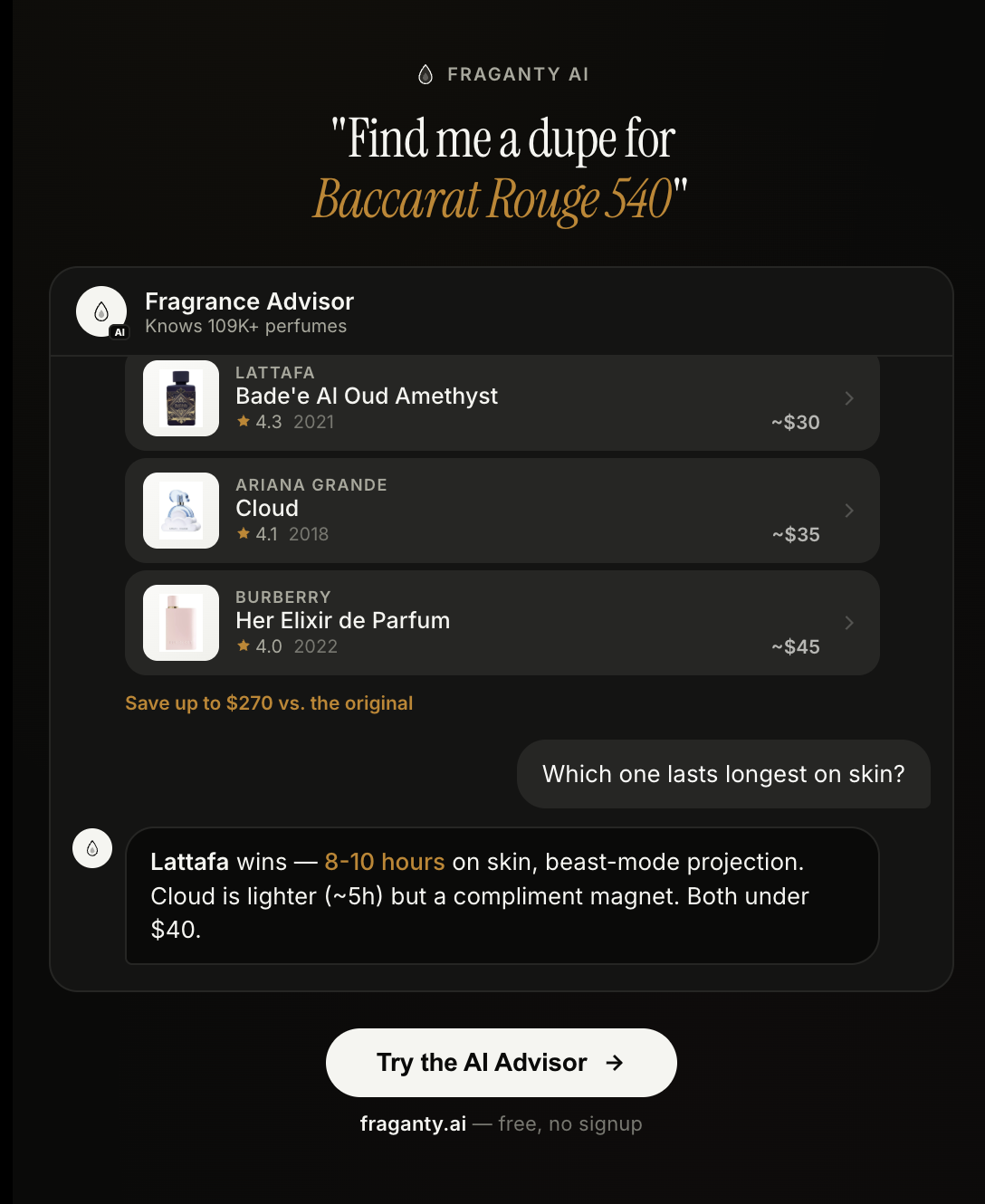 Fraganty - Main product screenshot demonstrating key features and user interface