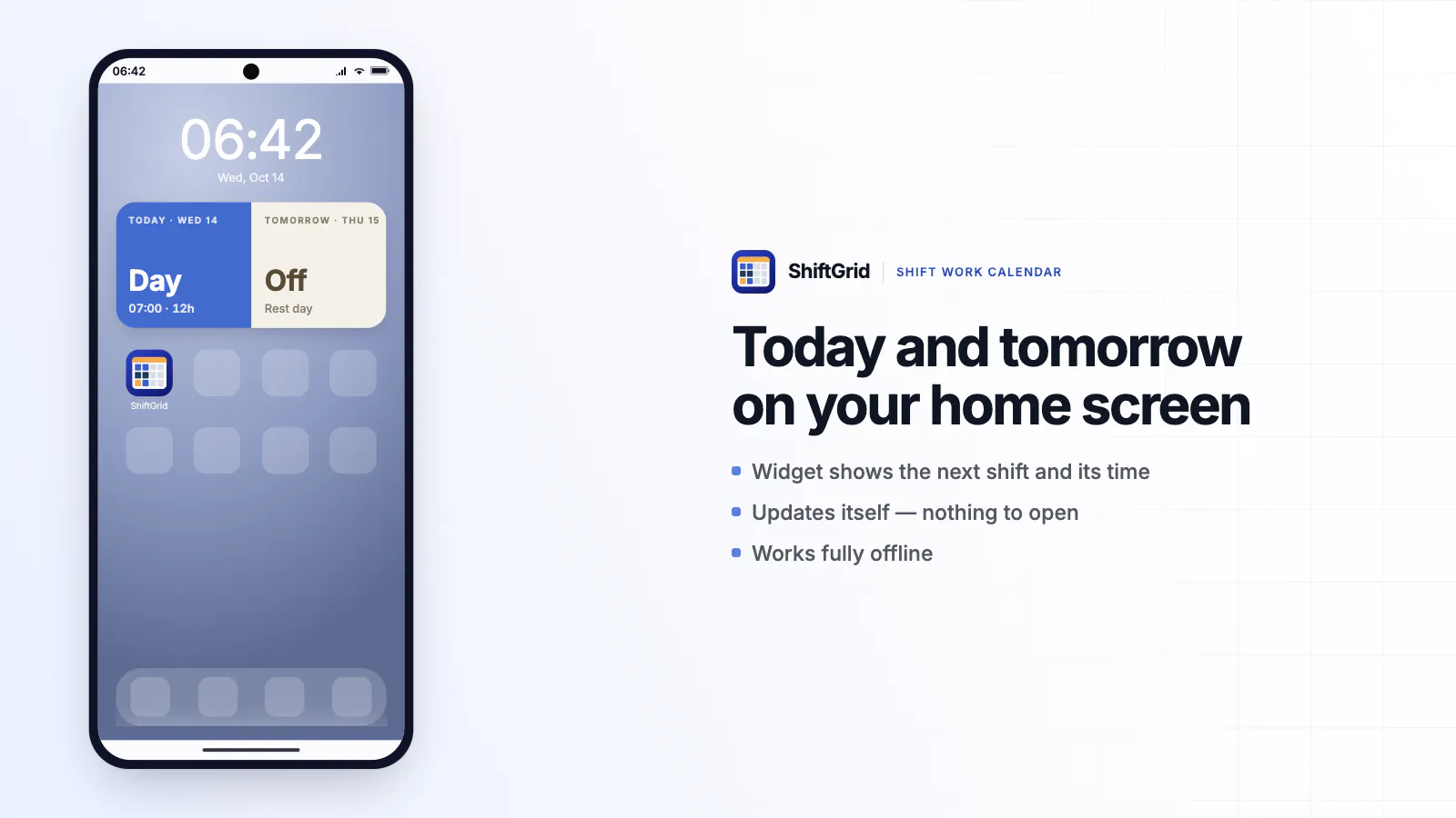 ShiftGrid - Shift Work Calendar screenshot