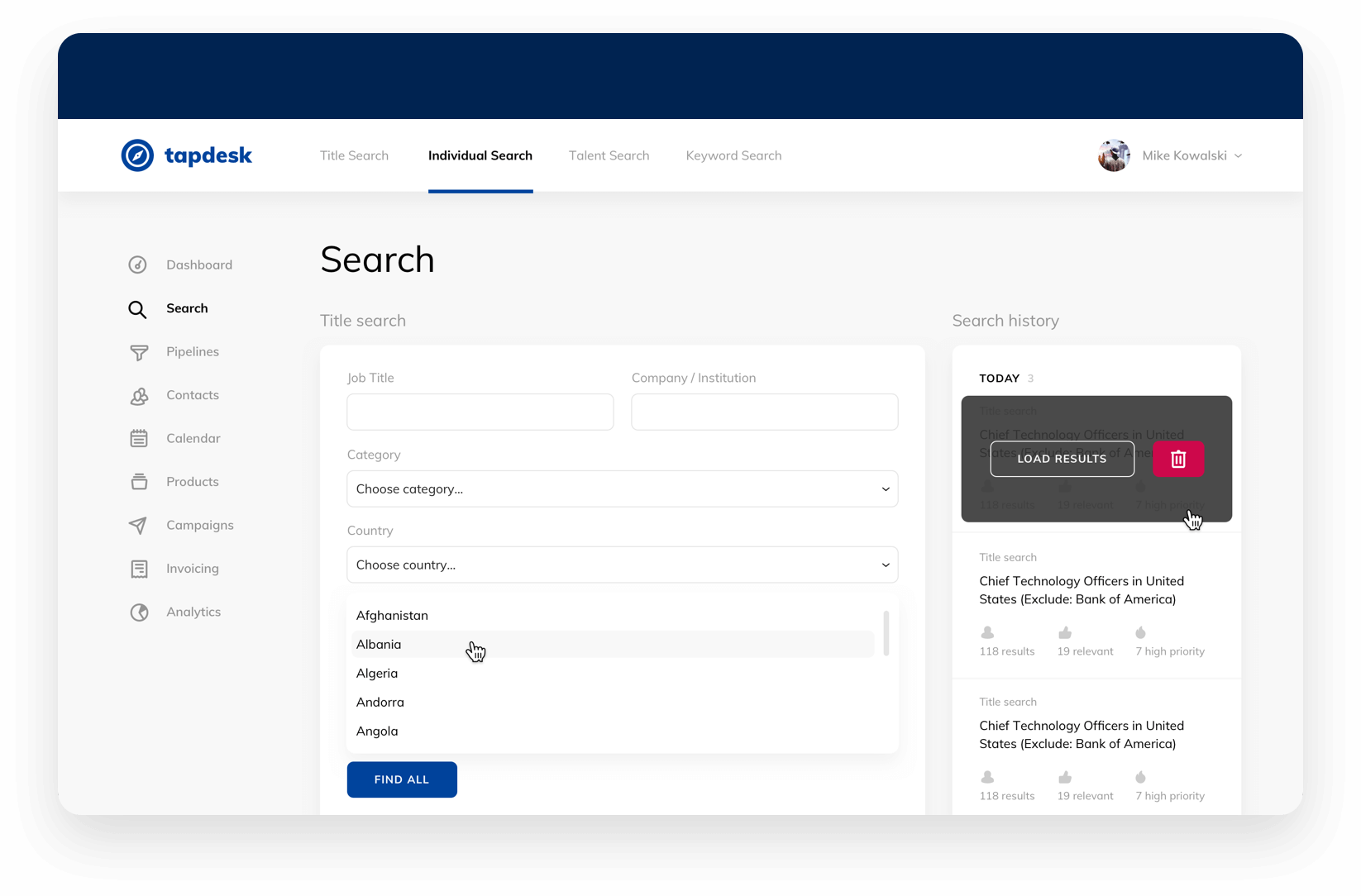 Tapdesk CRM gallery image
